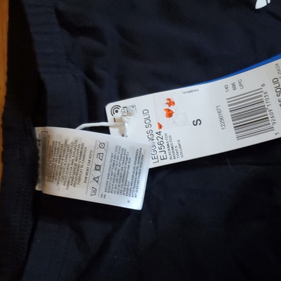 Adidas leggings solid brand new with tags size small youth girls 9-10 y - Picture 4 of 5